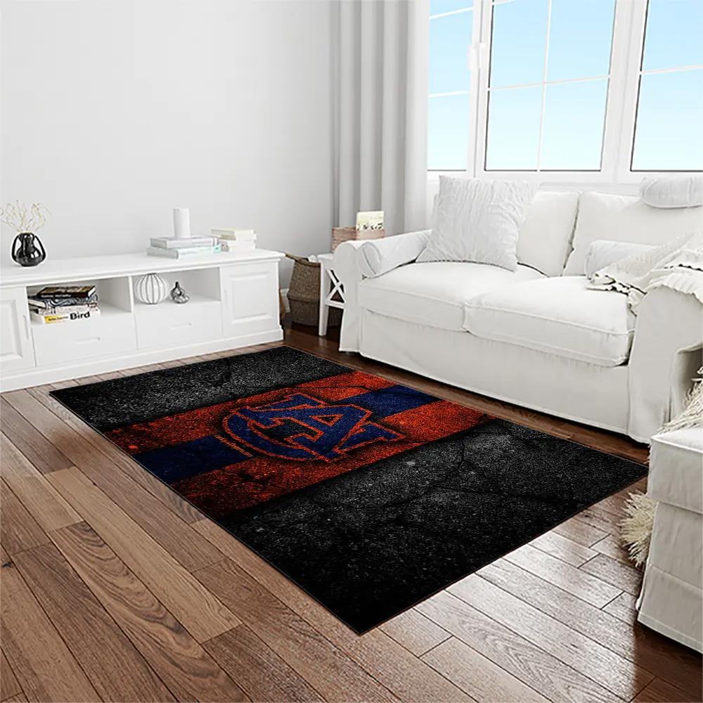 Ncaa auburn tigers college sport basketball and foolball team logo rectangle area rug ats04 Rectangle Rug