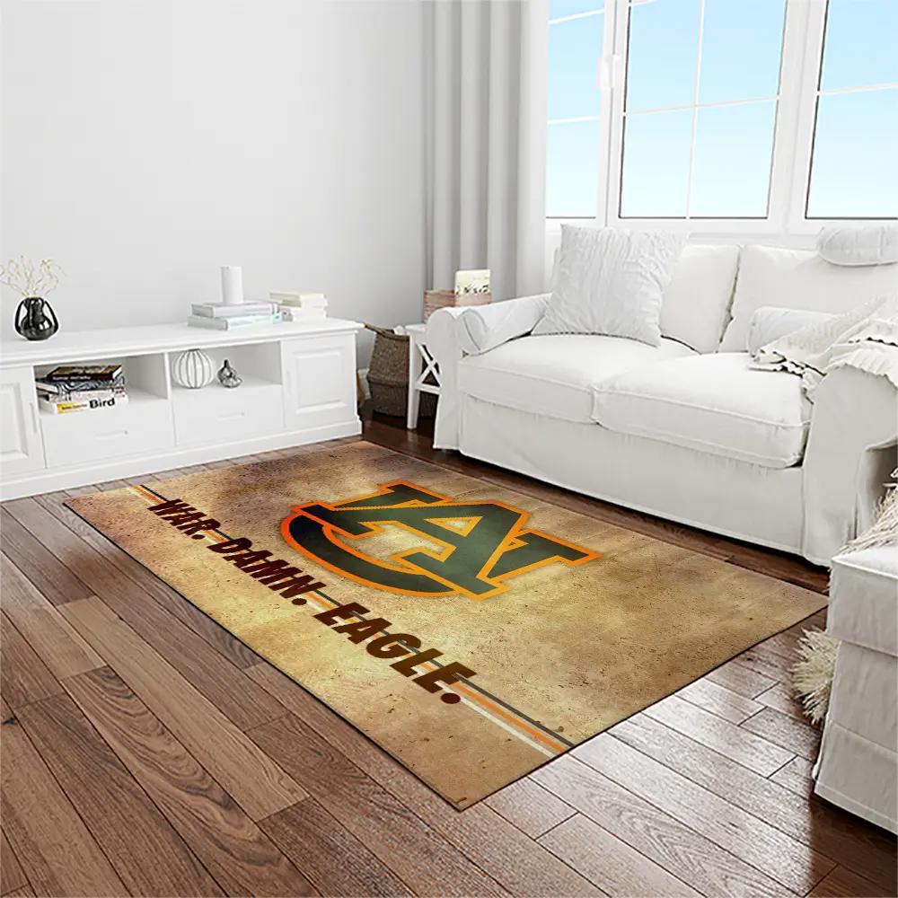 Ncaa auburn tigers college sport basketball and foolball team logo rectangle area rug ats17 Rectangle Rug