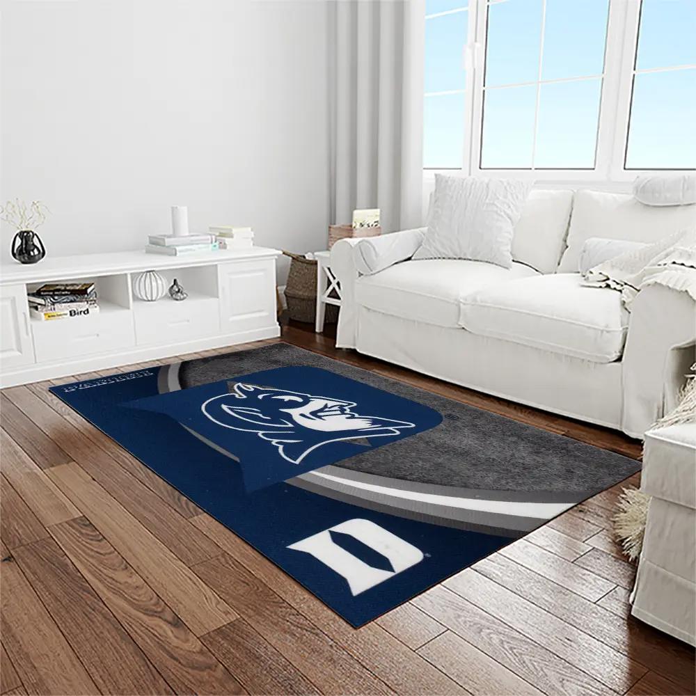 Ncaa duke blue devils college sport basketball and foolball team logo rectangle area rug dbs39 Rectangle Rug