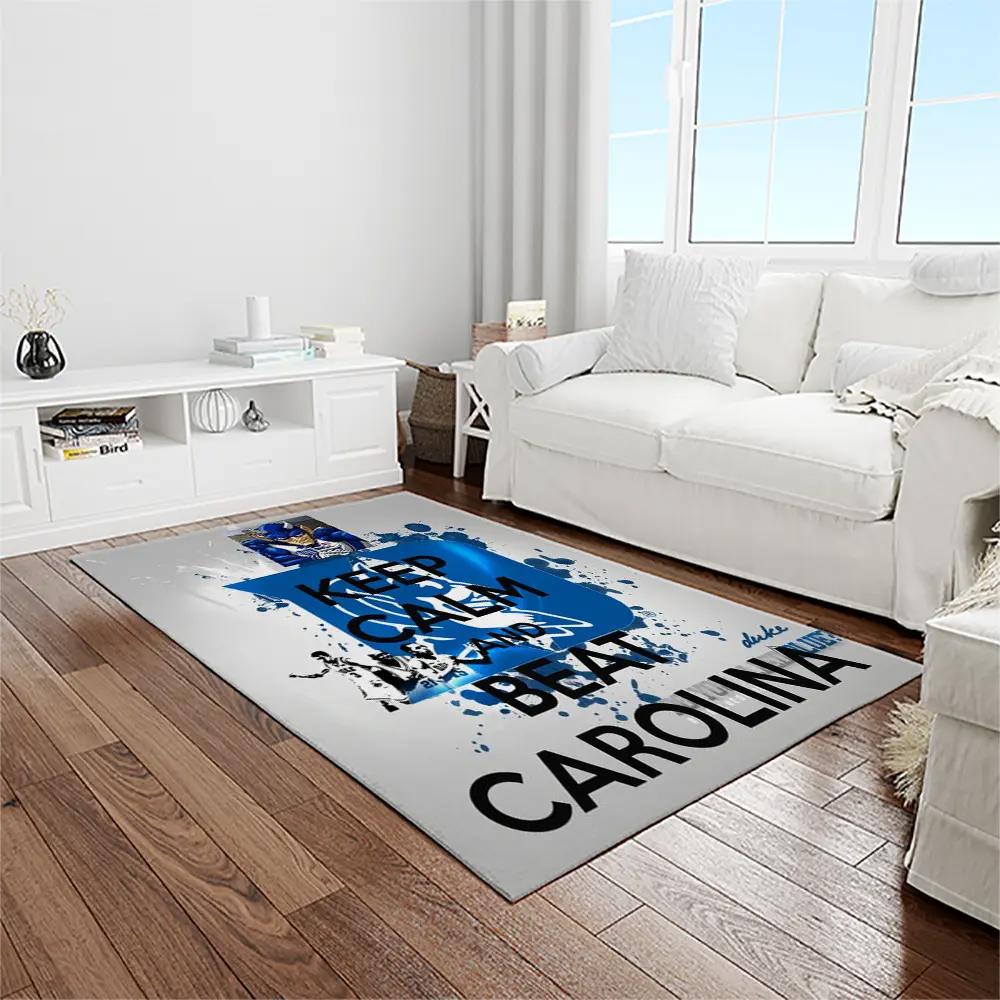 Ncaa duke blue devils college sport basketball and foolball team logo rectangle area rug dbs47 Rectangle Rug