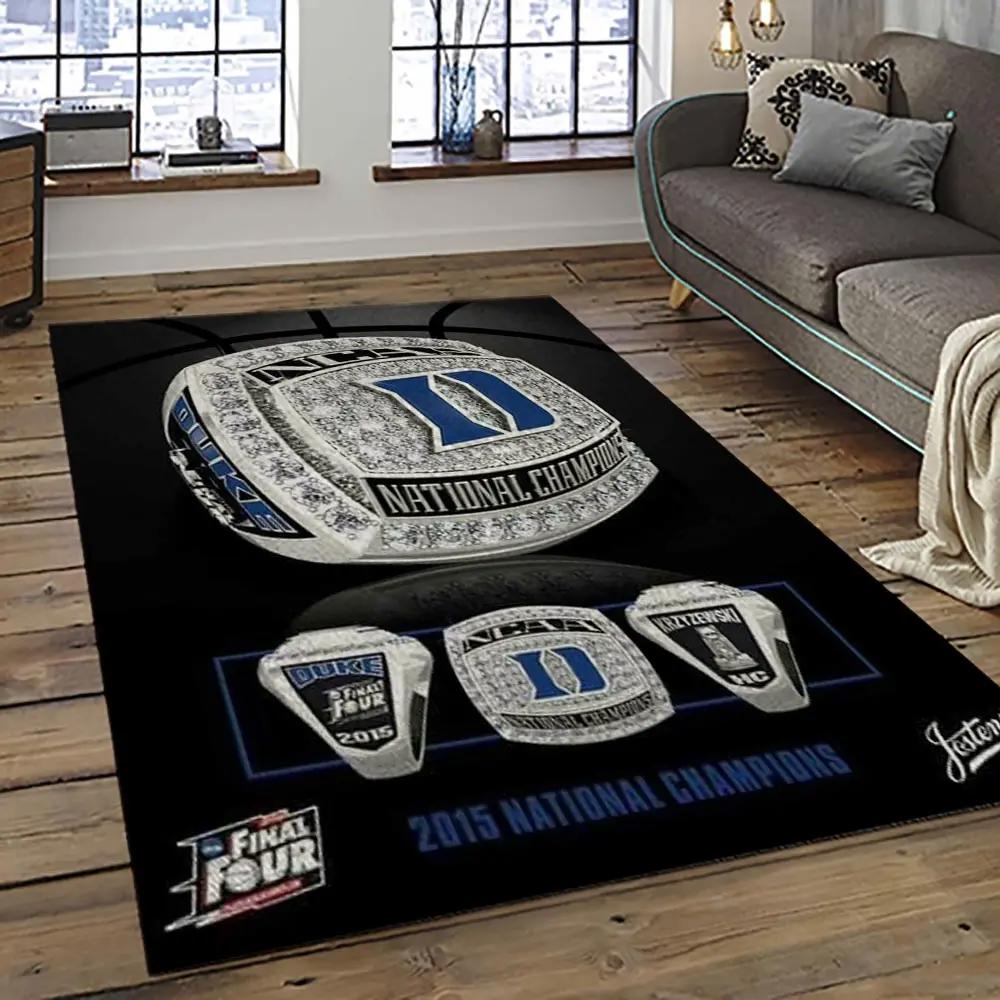 Ncaa duke blue devils football team logo sport carpet area rug home decor best gift for friends dkbd3 Rectangle Rug