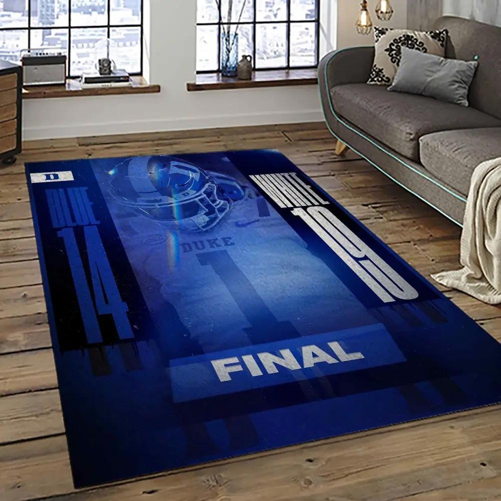 Ncaa duke blue devils football team logo sport carpet area rug home decor best gift for friends dkbd9 Rectangle Rug