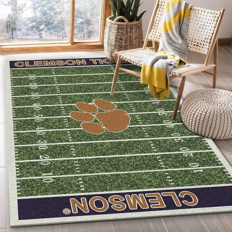 Ncaa fans clemson tigers home field living room bed room rug regtangle carpet Rectangle Rug