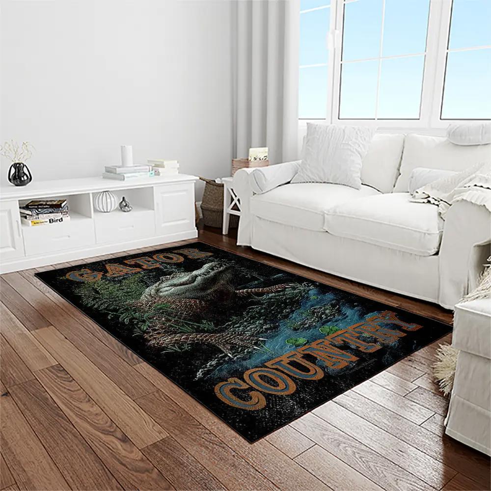 Ncaa florida gators college sport basketball and foolball team logo rectangle area rug fg27 Rectangle Rug