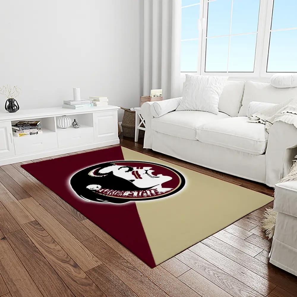 Ncaa florida state seminoles sport basketball and foolball team logo rectangle area rug fss15 Rectangle Rug