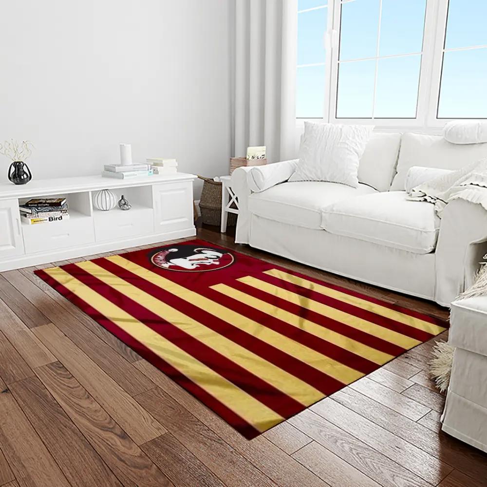 Ncaa florida state seminoles sport basketball and foolball team logo rectangle area rug fss38 Rectangle Rug
