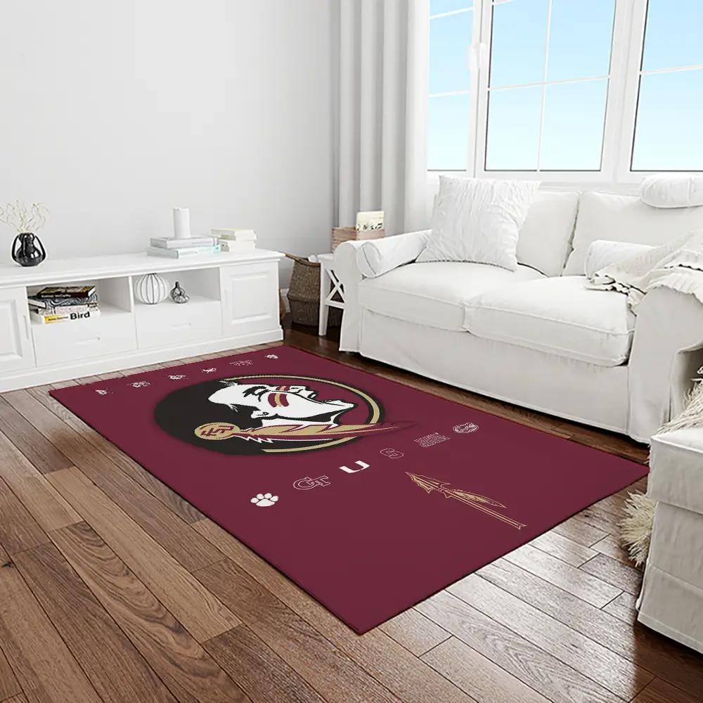 Ncaa florida state seminoles sport basketball and foolball team logo rectangle area rug fss48 Rectangle Rug
