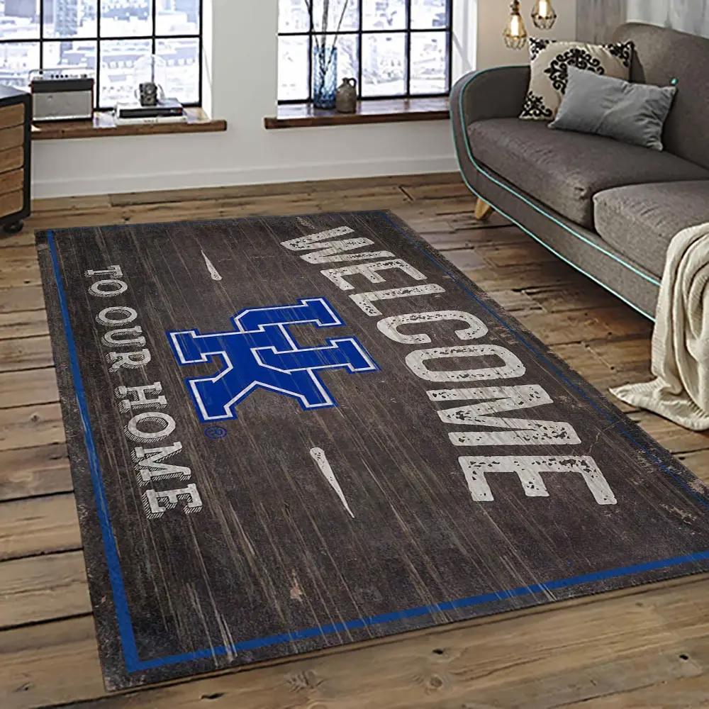 Ncaa kentucky wildcats football team logo sport carpet area rug home decor best gift for friends ktwc26 Rectangle Rug
