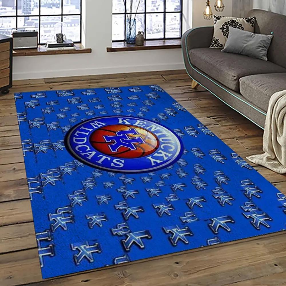 Ncaa kentucky wildcats football team logo sport carpet area rug home decor best gift for friends ktwc30 Rectangle Rug
