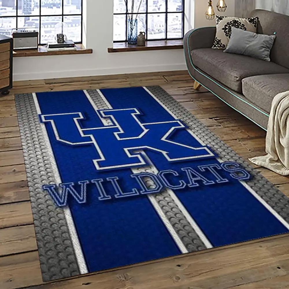 Ncaa kentucky wildcats football team logo sport carpet area rug home decor best gift for friends ktwc40 Rectangle Rug