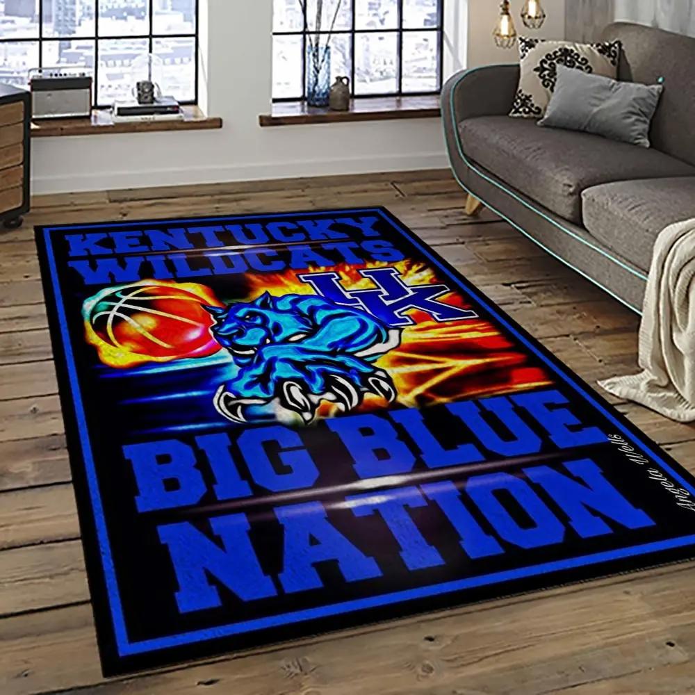 Ncaa kentucky wildcats football team logo sport carpet area rug home decor best gift for friends ktwc8 Rectangle Rug