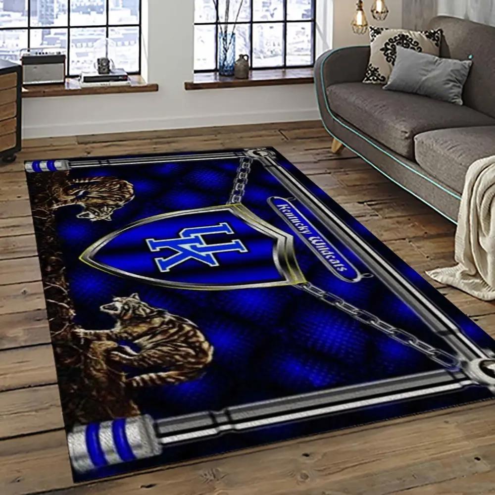 Ncaa kentucky wildcats football team logo sport carpet area rug home decor best gift for friends ktwc9 Rectangle Rug