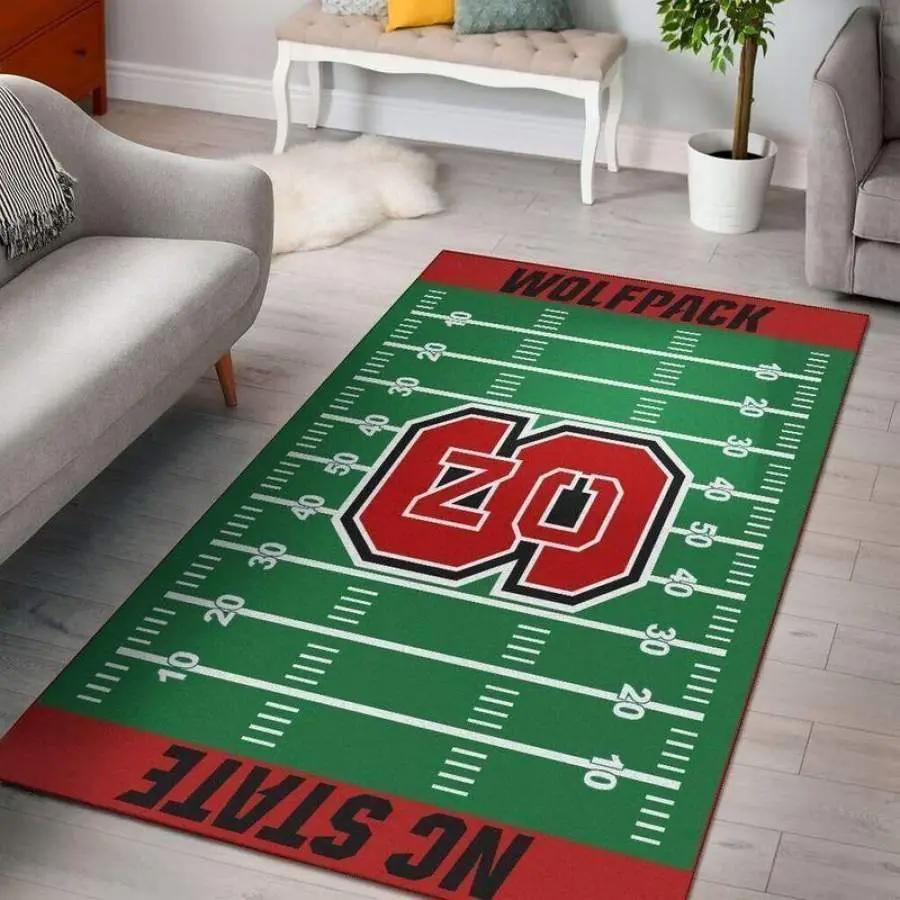 Ncaa nc state wolfpack home field carpet living room rug regtangle carpet 2 Rectangle Rug