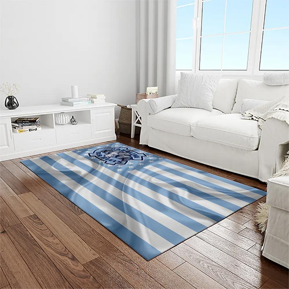 Ncaa north carolina tar heels college sport basketball and foolball team logo rectangle area rug ncth01 Rectangle Rug