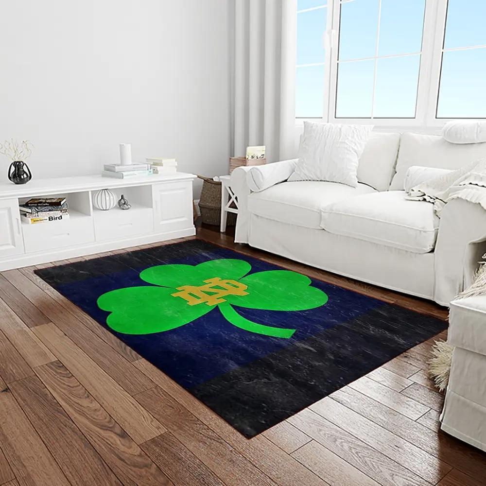 Ncaa notre dame fighting sport basketball and foolball team logo rectangle area rug ndf26 Rectangle Rug
