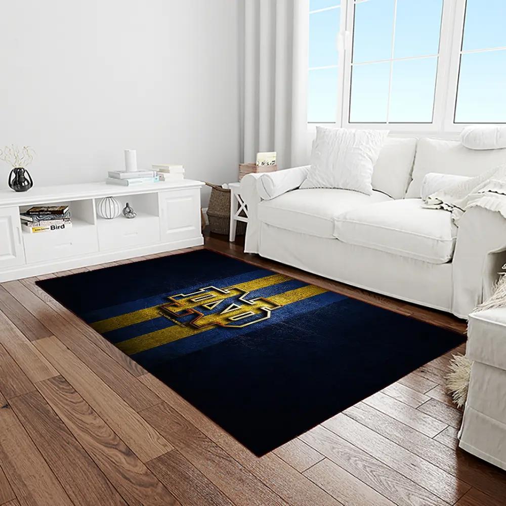 Ncaa notre dame fighting sport basketball and foolball team logo rectangle area rug ndf32 Rectangle Rug