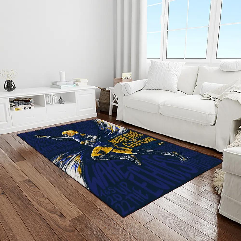Ncaa notre dame fighting sport basketball and foolball team logo rectangle area rug ndf48 Rectangle Rug