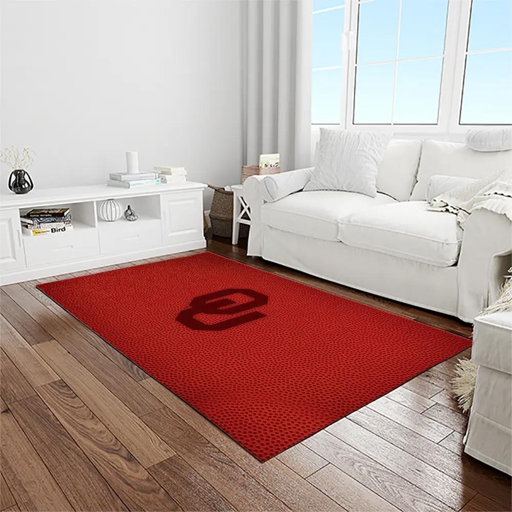 Ncaa oklahoma sooners sport basketball and foolball team logo rectangle area rug os69 Rectangle Rug