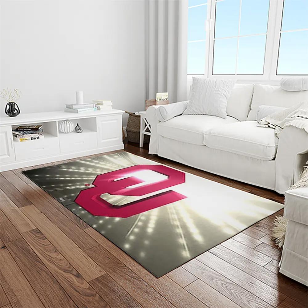 Ncaa oklahoma sooners sport basketball and foolball team logo rectangle area rug os82 Rectangle Rug