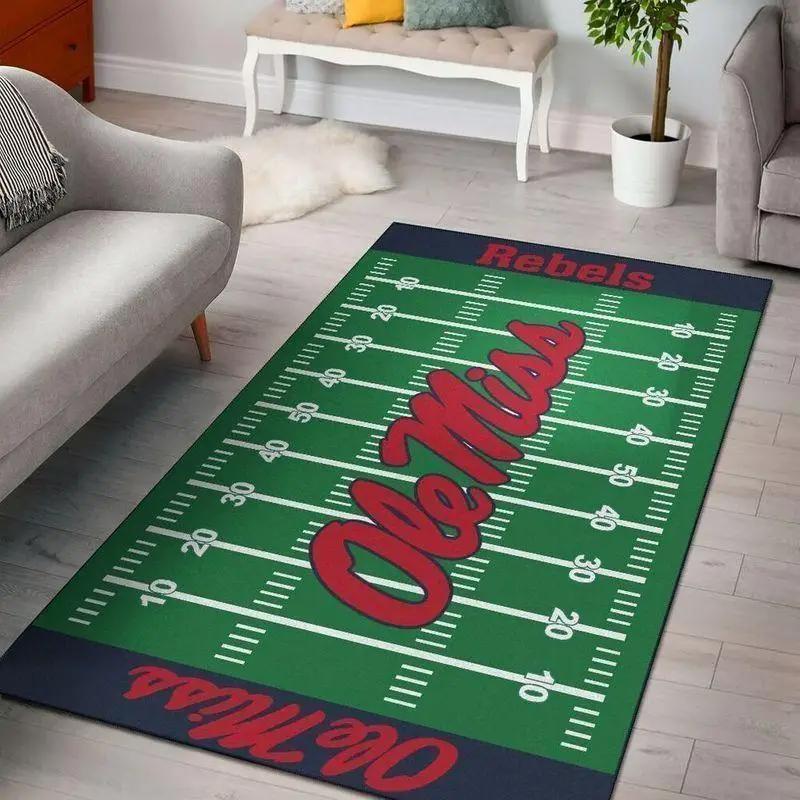Ncaa ole miss rebels home field area rug living room rugs rug regtangle carpet Rectangle Rug