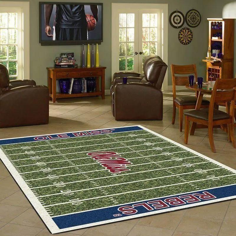 Ncaa ole miss rebels home field area rugs carpet living room rugs f102149 Rectangle Rug