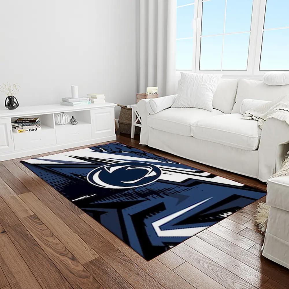 Ncaa penn state nittany lions college sport basketball and foolball team logo rectangle area rug psnl37 Rectangle Rug