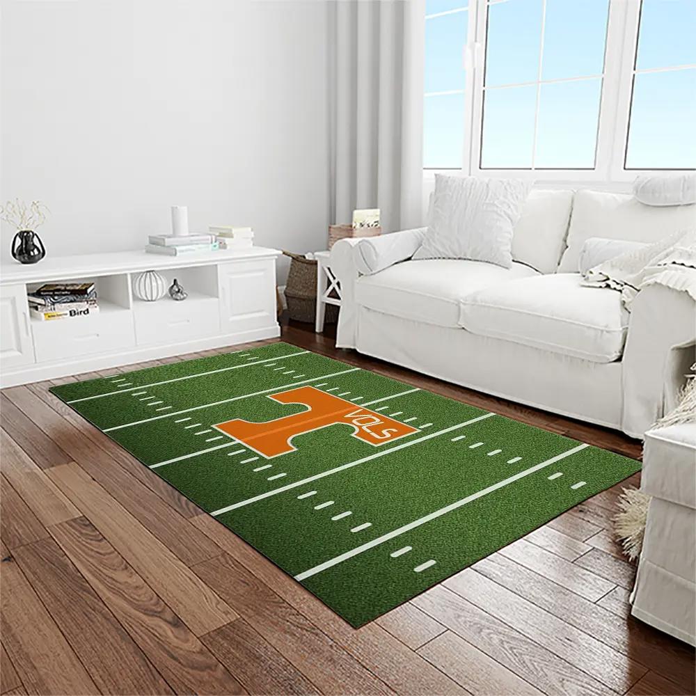 Ncaa tennessee volunteers college sport basketball and foolball team logo rectangle area rug tvs15 Rectangle Rug