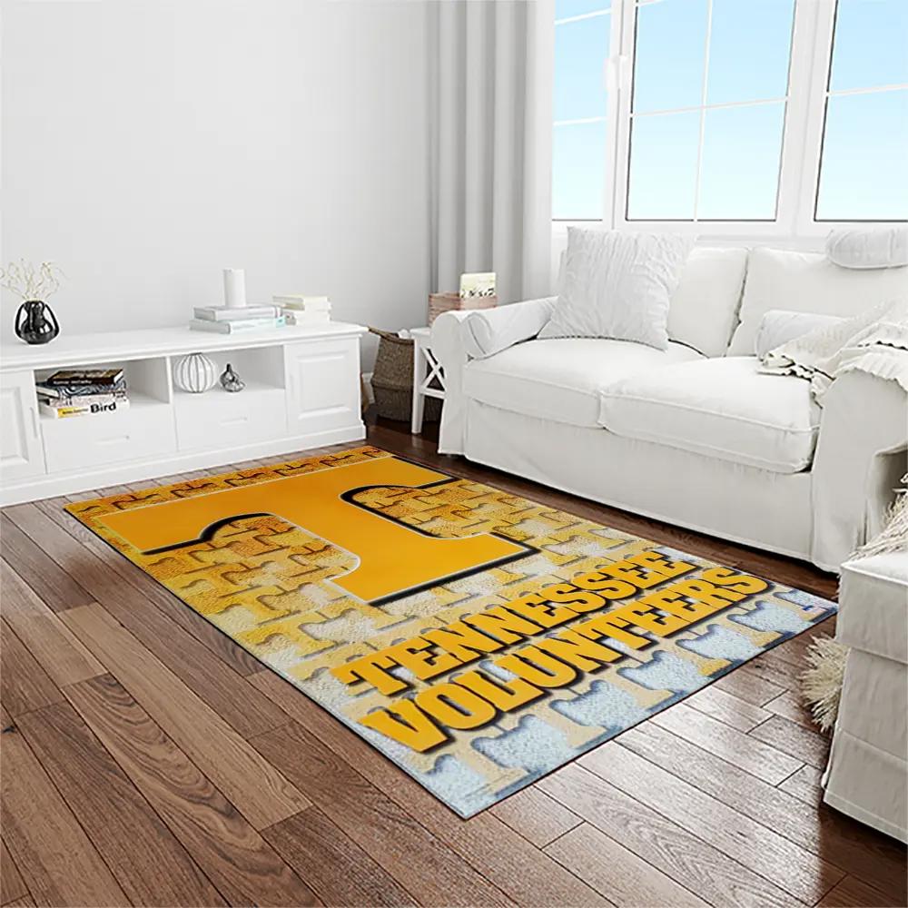 Ncaa tennessee volunteers college sport basketball and foolball team logo rectangle area rug tvs22 Rectangle Rug