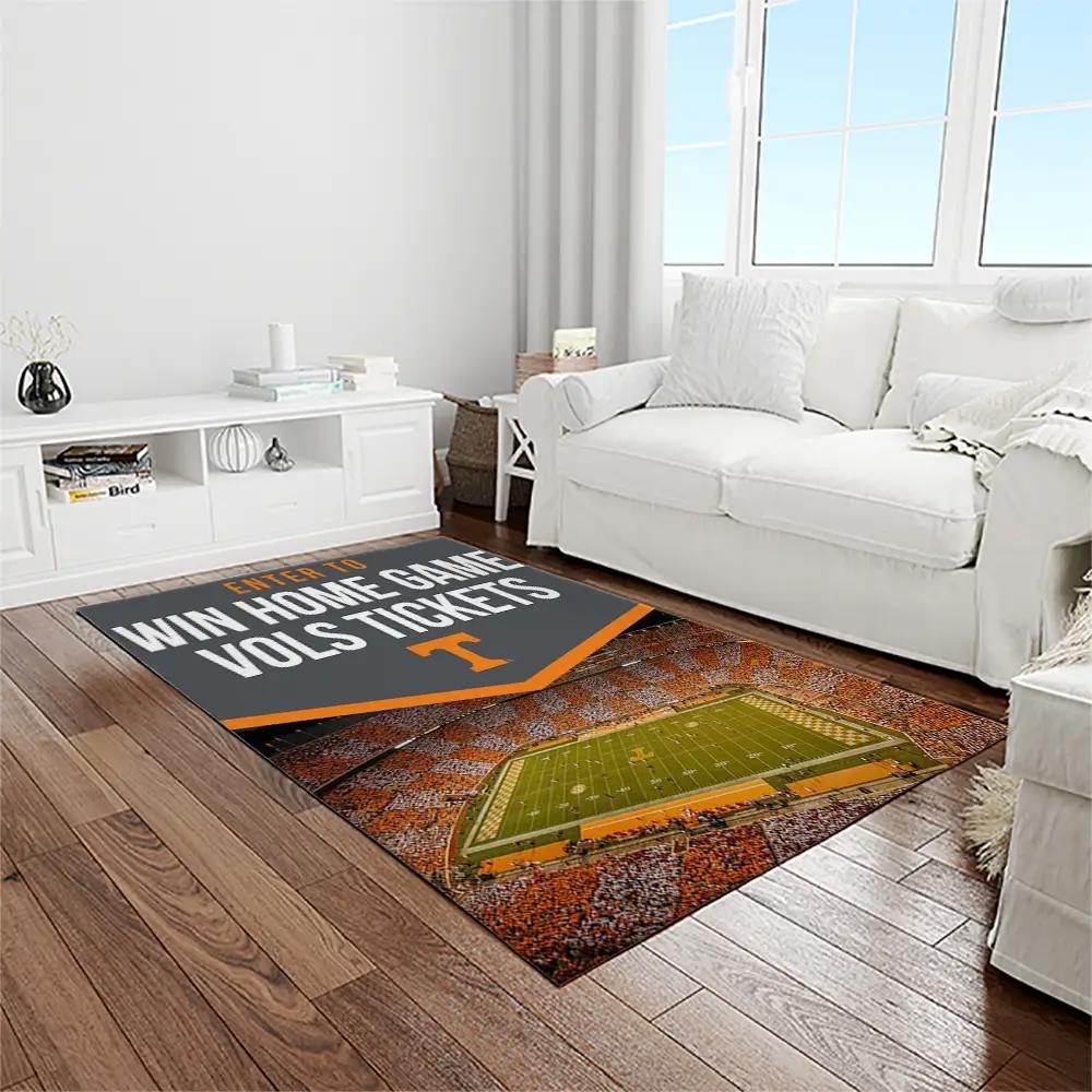Ncaa tennessee volunteers college sport basketball and foolball team logo rectangle area rug tvs50 Rectangle Rug