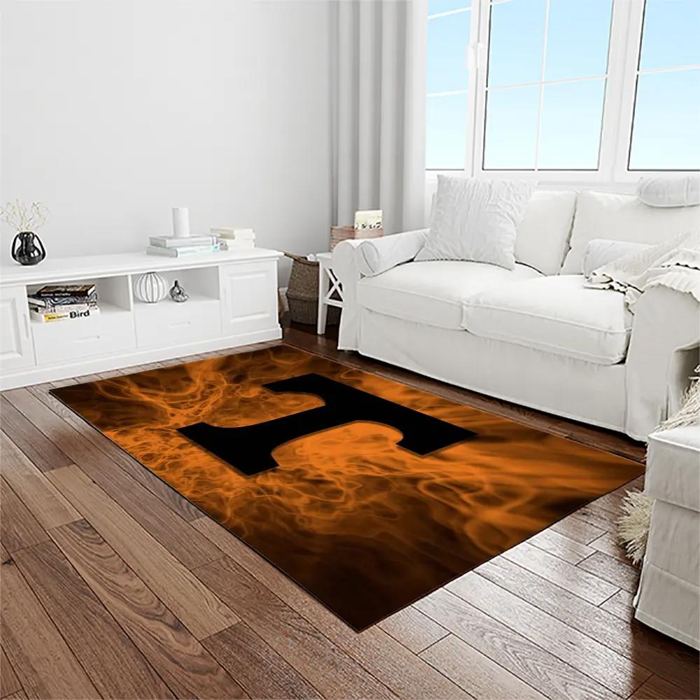 Ncaa tennessee volunteers college sport basketball and foolball team logo rectangle area rug tvs58 Rectangle Rug