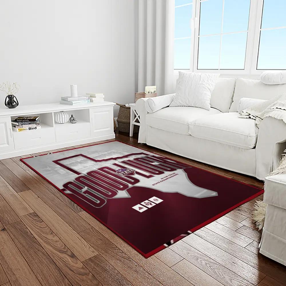 Ncaa texas a&m aggies college sport basketball and foolball team logo rectangle area rug tama53 Rectangle Rug