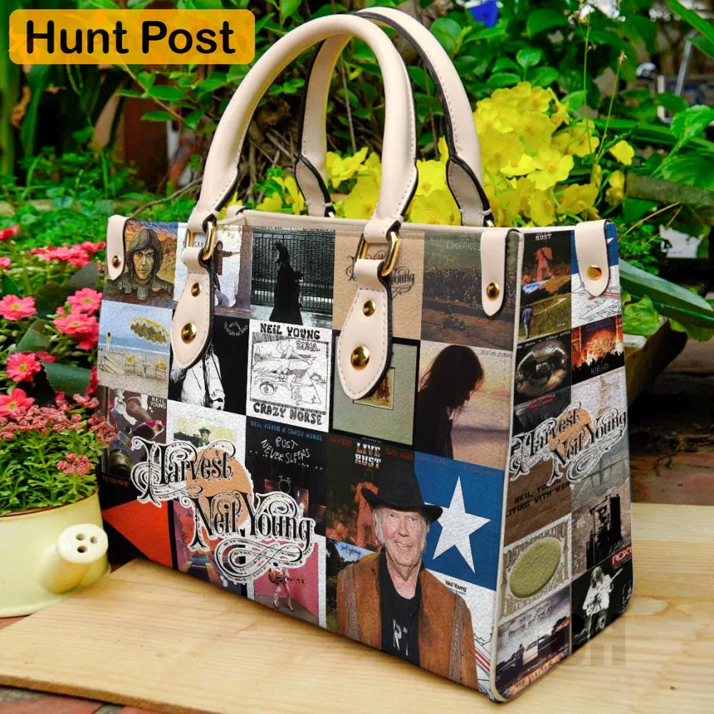 Neil young leather bag for women gift 2028 Women Leather Hand Bag