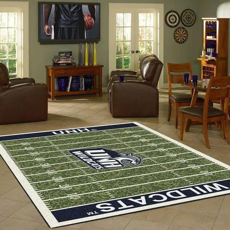 New hampshire wildcats home field area rug football living room carpet home rug regtangle carpet floor decor home decor Rectangle Rug