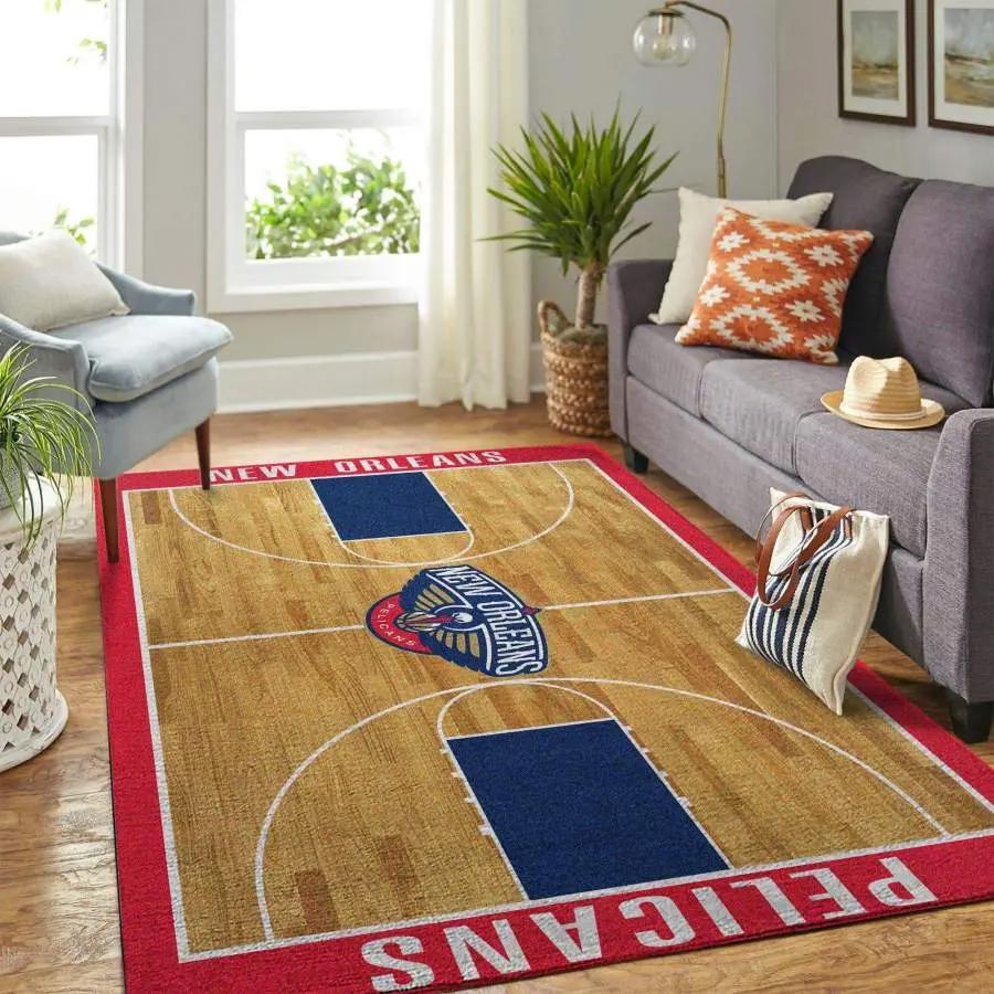 New orleans pelicans nba area rug living room rug home decor carpet 20030427 Rectangle Rug