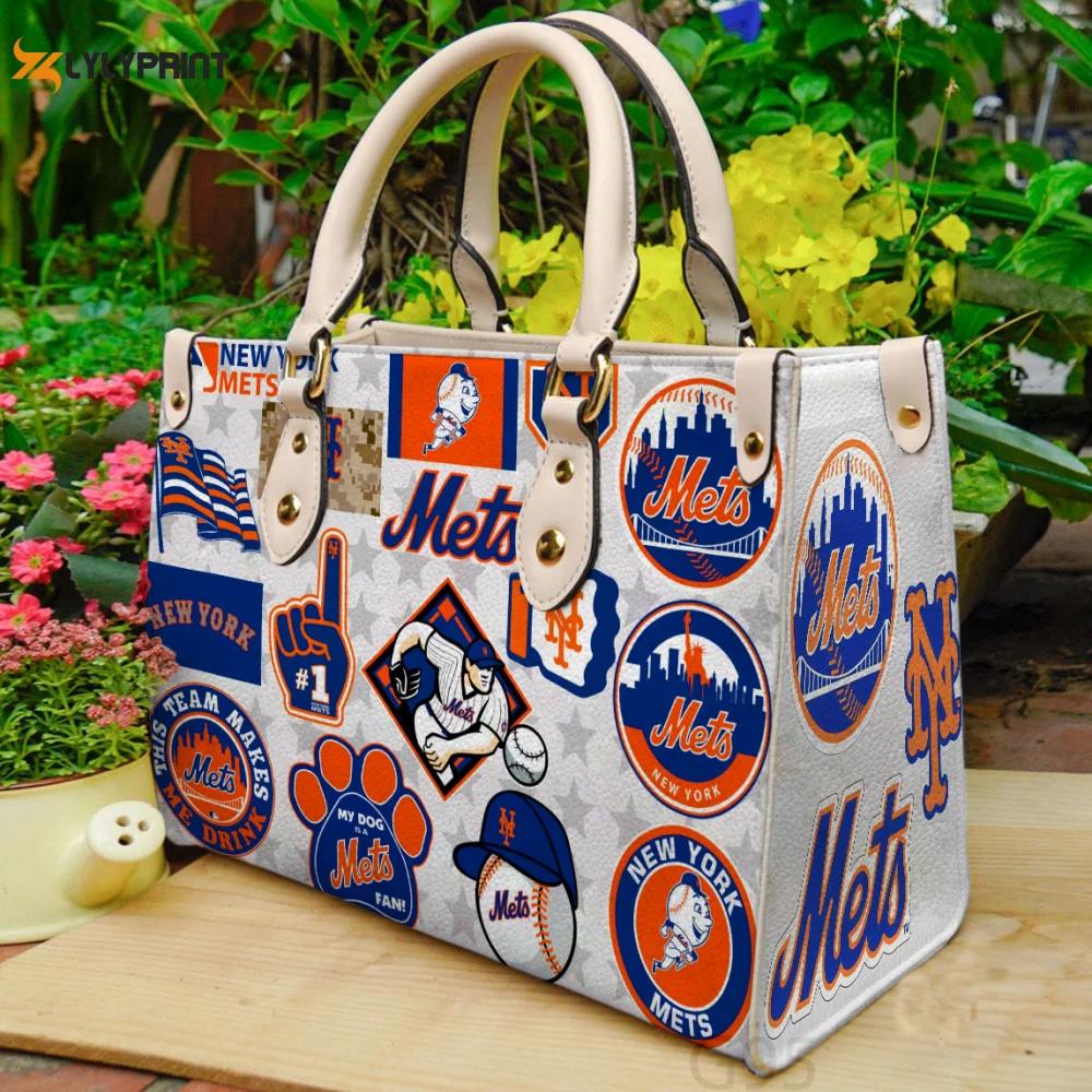 New york mets leather hand bag gift for women’s day – perfect women s day gift g95 3612 Women Leather Hand Bag