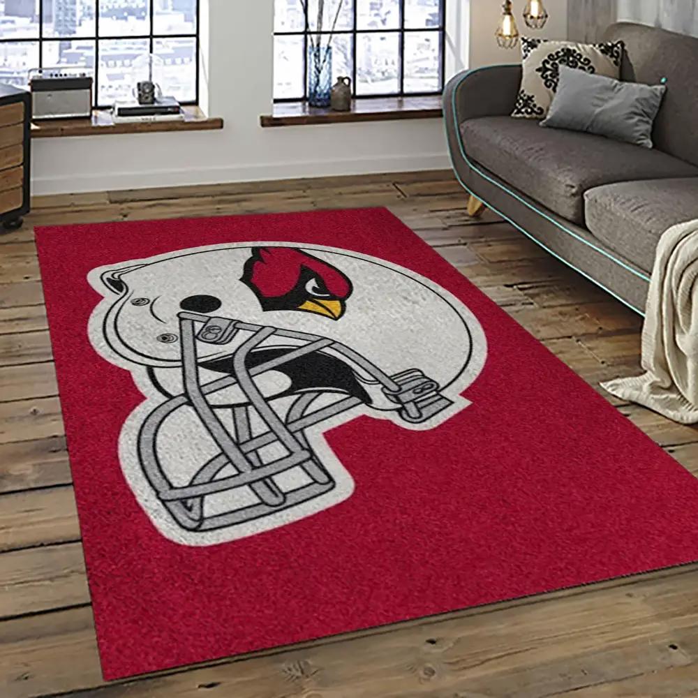 Nfl arizona cardinals football team logo sport carpet rectangle area rug for living room ac45 Rectangle Rug