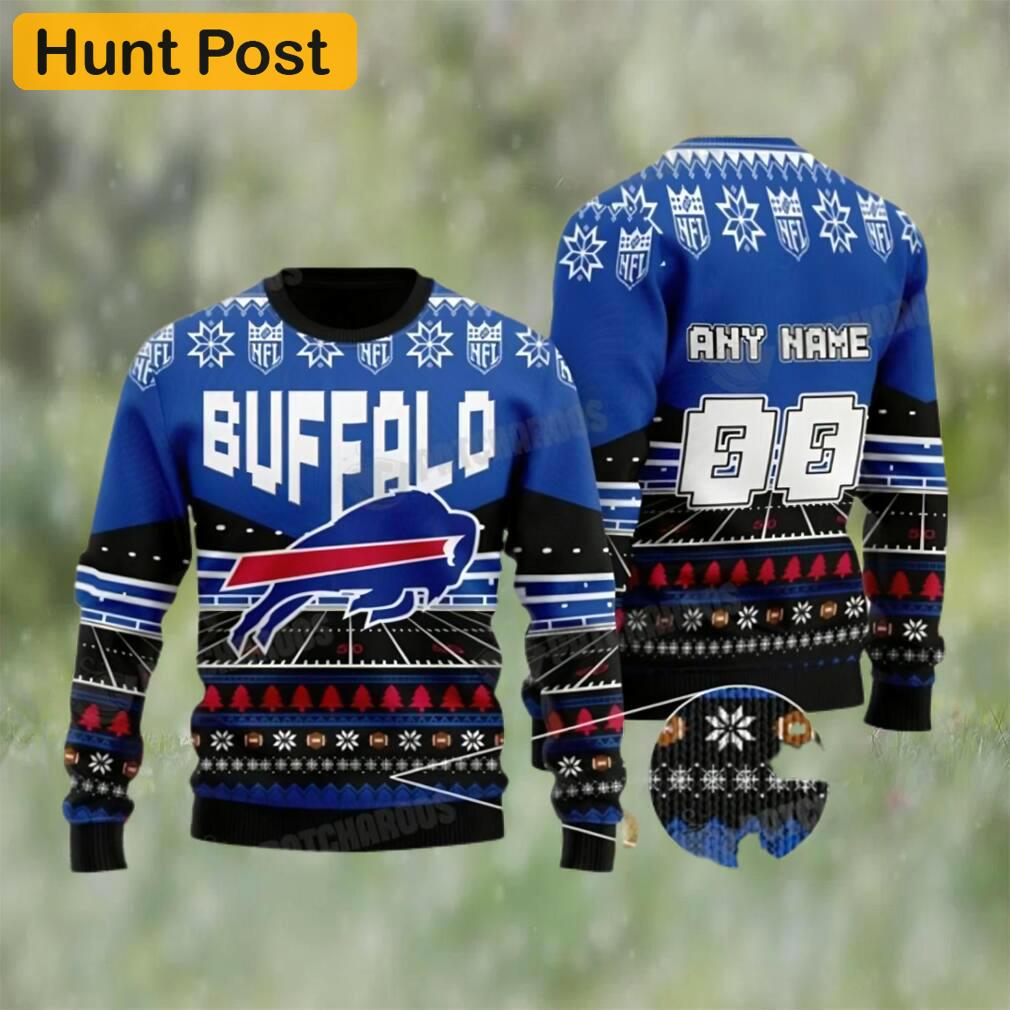 Nfl buffalo bills personalized ugly christmas sweater football fan gift Christmas Ugly Sweater