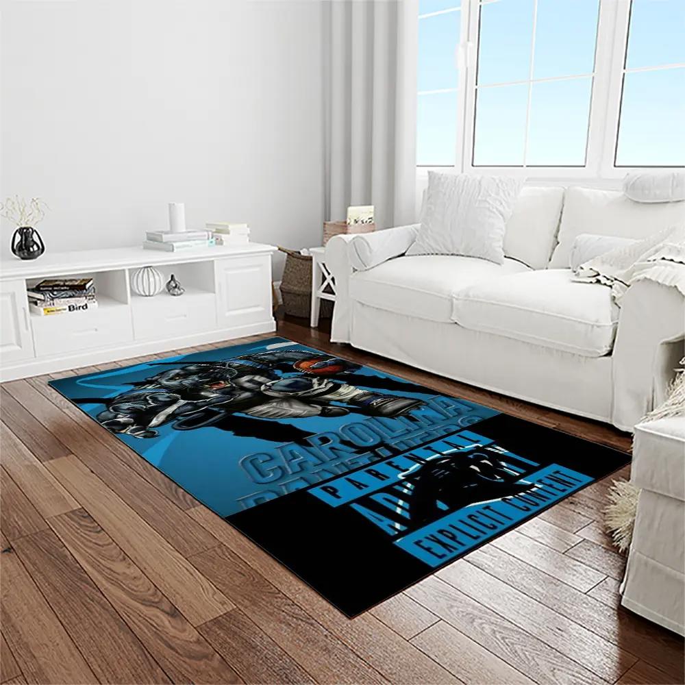 Nfl carolina panthers football team logo rectangle area rug cp14 Rectangle Rug
