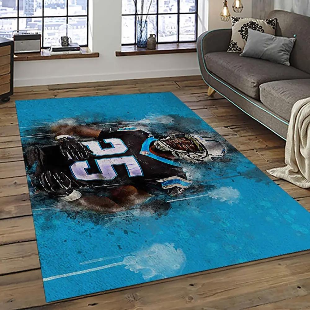 Nfl carolina panthers football team logo sport carpet area rug gift for friends cnps2 Rectangle Rug