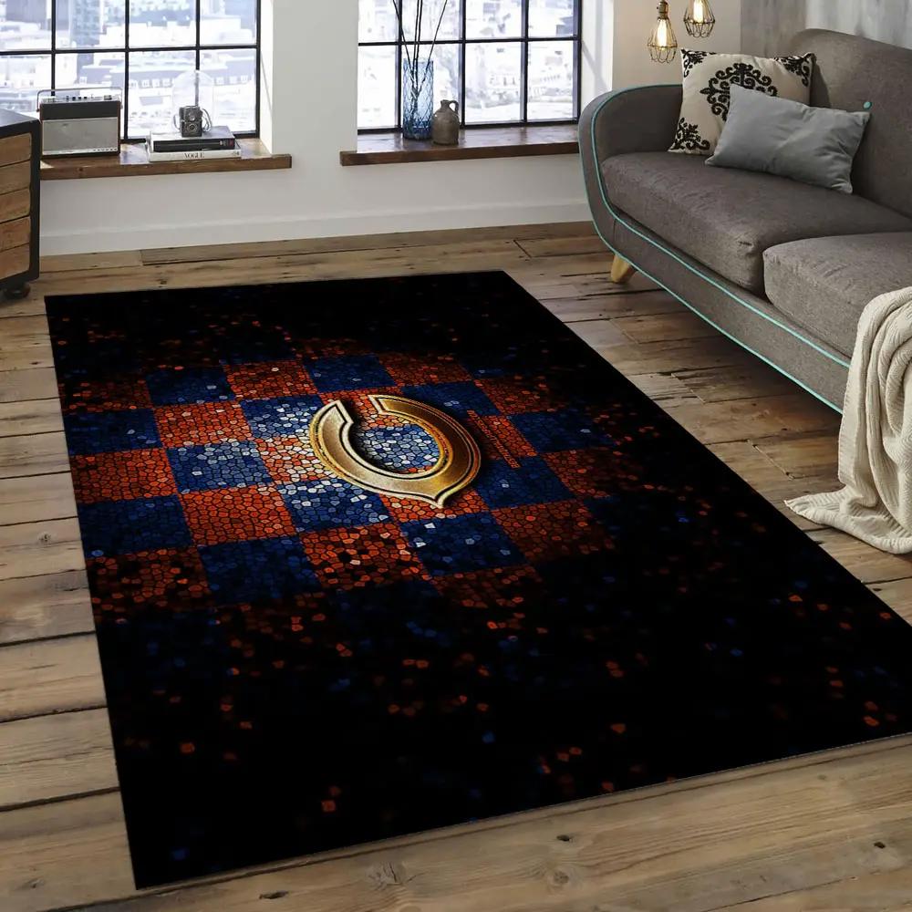Nfl chicago bears football team logo rectangle area rug cgb23 Rectangle Rug