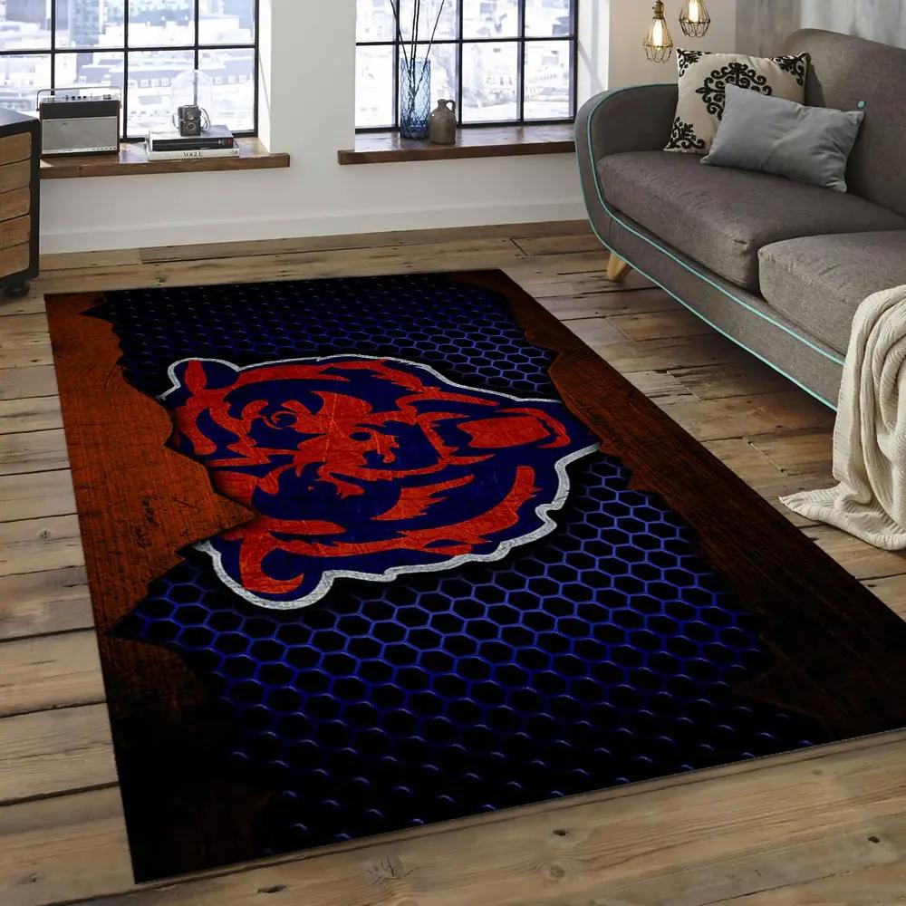 Nfl chicago bears football team logo rectangle area rug cgb37 Rectangle Rug