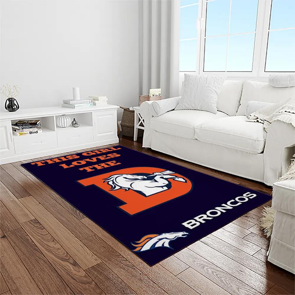 Nfl denver broncos football team logo rectangle area rug db04 Rectangle Rug
