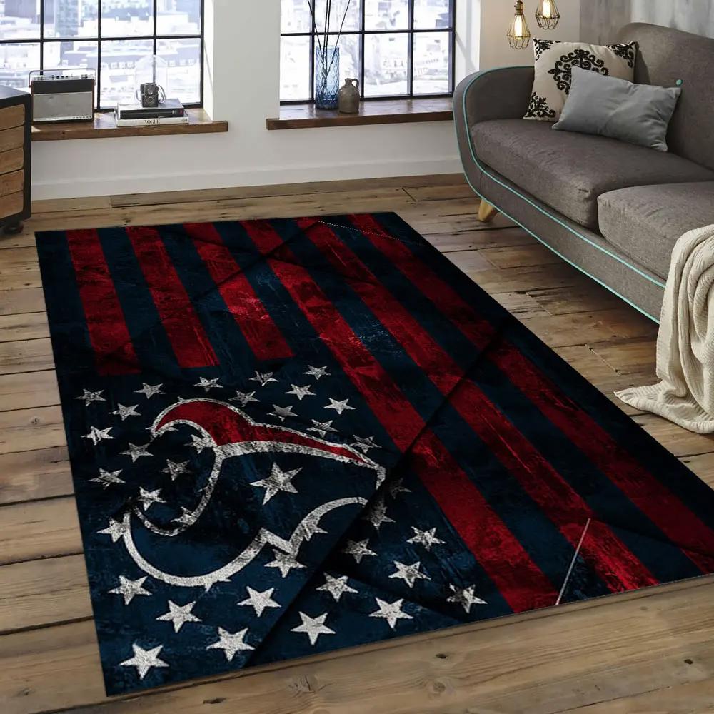 Nfl houston texans football team logo rectangle area rug ht21 Rectangle Rug