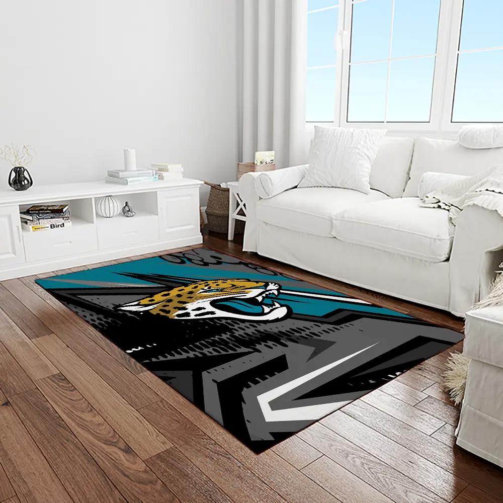 Nfl jacksonville jaguars football team logo rectangle area rug jj05 Rectangle Rug