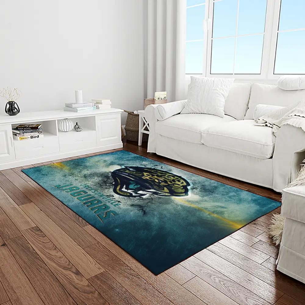 Nfl jacksonville jaguars football team logo rectangle area rug jj29 Rectangle Rug
