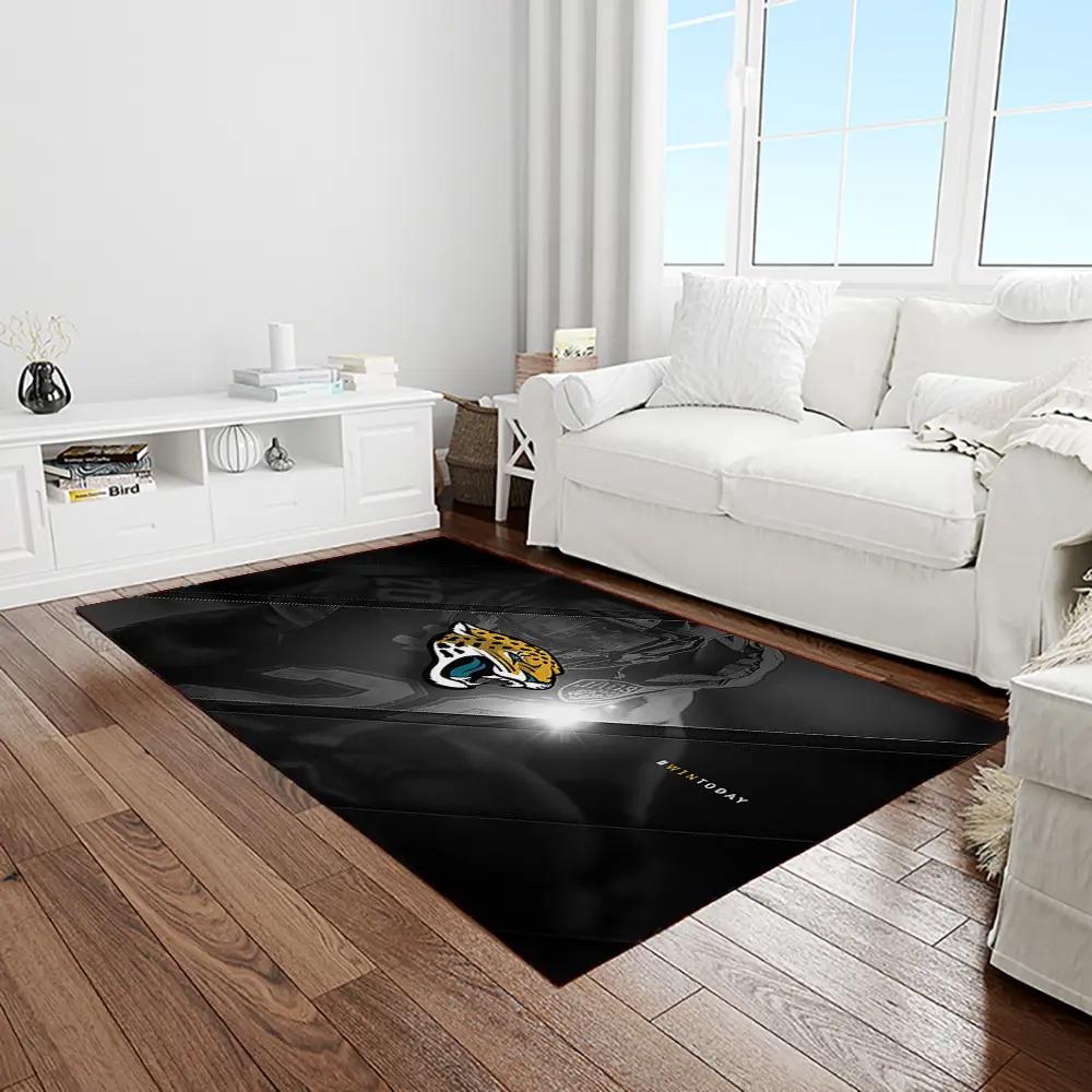 Nfl jacksonville jaguars football team logo rectangle area rug jj43 Rectangle Rug