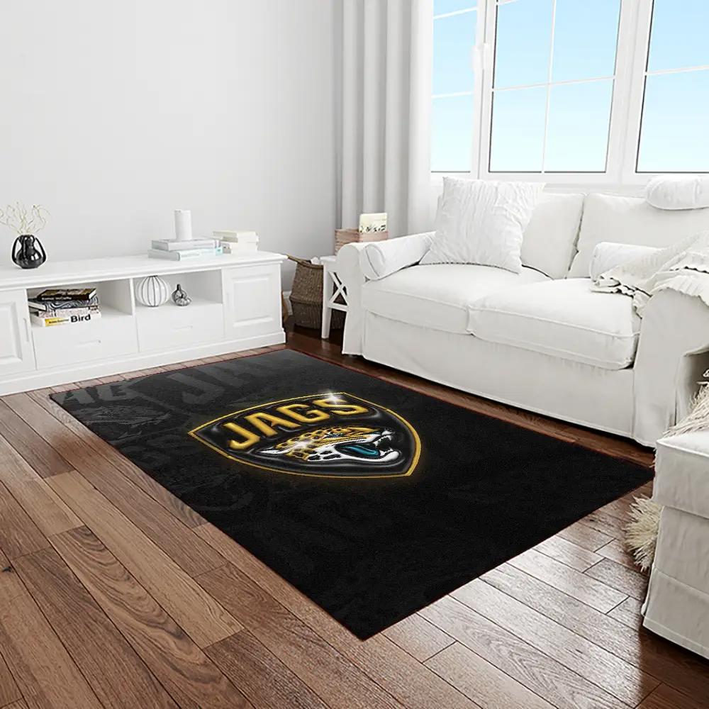 Nfl jacksonville jaguars football team logo rectangle area rug jj49 Rectangle Rug