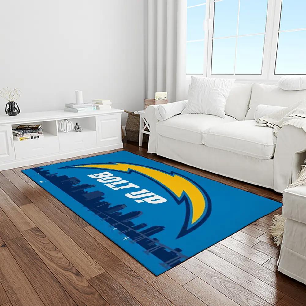 Nfl los angeles chargers football team logo rectangle area rug lac04 Rectangle Rug