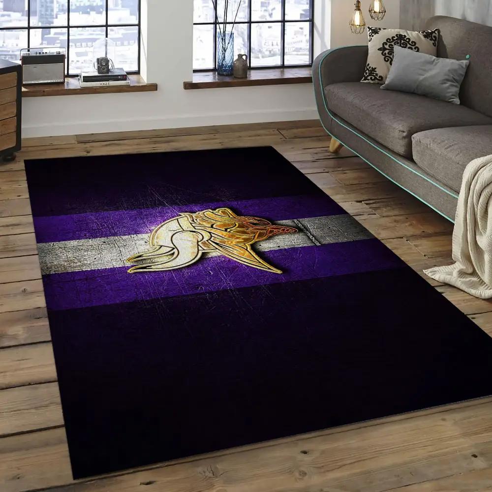 Nfl minnesota vikings football team logo rectangle area mv12 Rectangle Rug