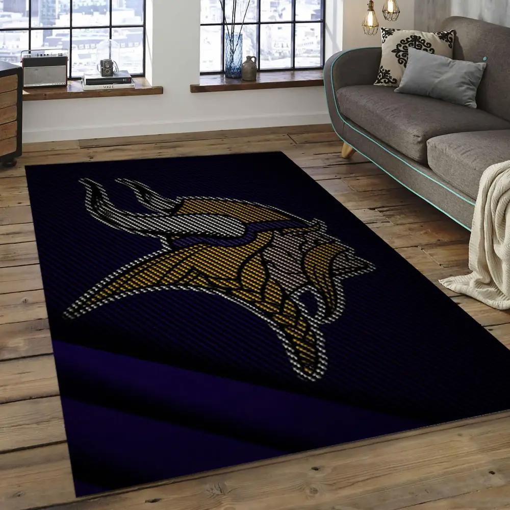 Nfl minnesota vikings football team logo rectangle area mv48 Rectangle Rug
